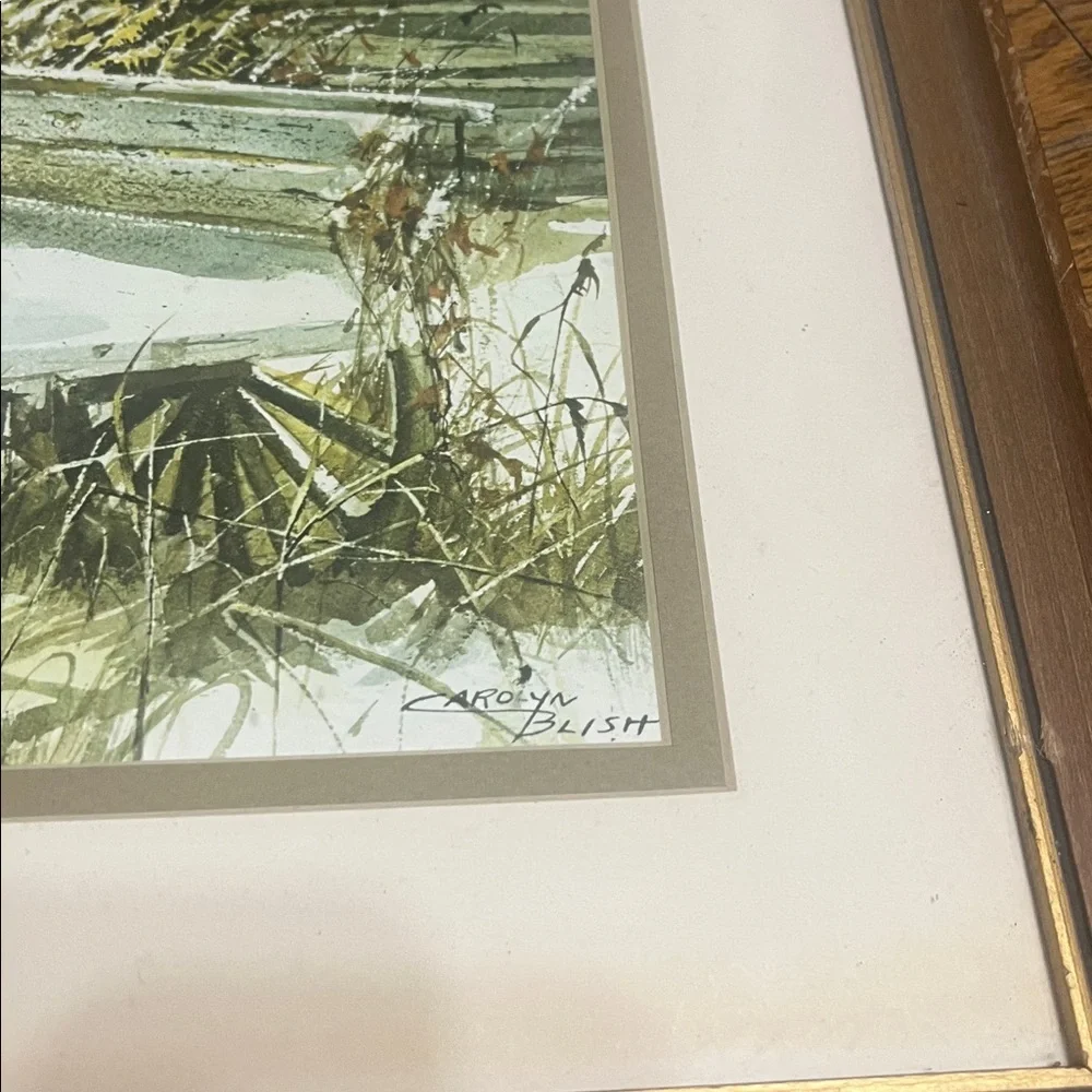 Carolyn Blish Framed Giclee Print “Breger’s Wagon” - Wood Framed Wall Art 13x16